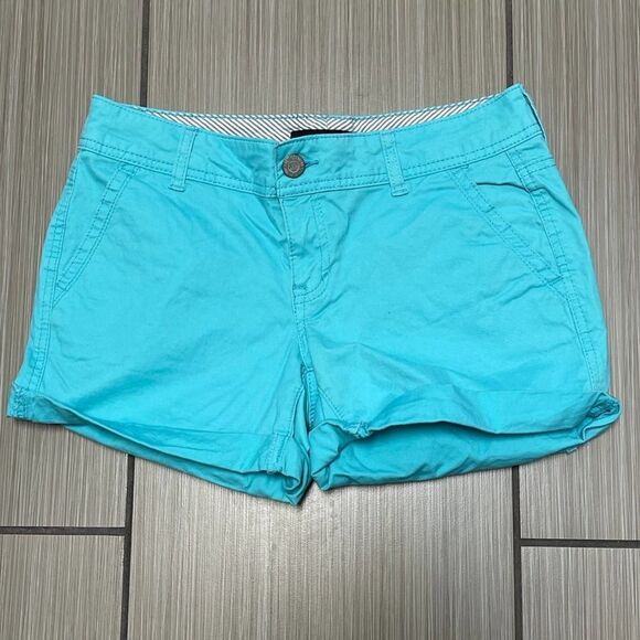 Aeropostale MIDI twill short womens sz 2 low rise stretch retro Y2K - Picture 10 of 12